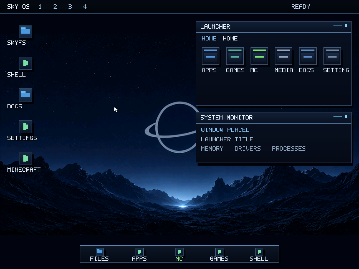 Sky OS interface screenshot